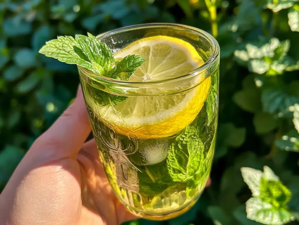 lemon-balm-iced-tea.wep Served lemon balm recipe iced tea