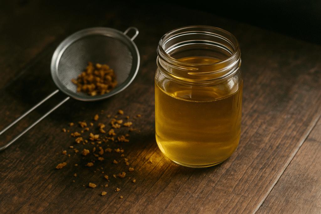 reuse avocado oil after deep frying in glass jar