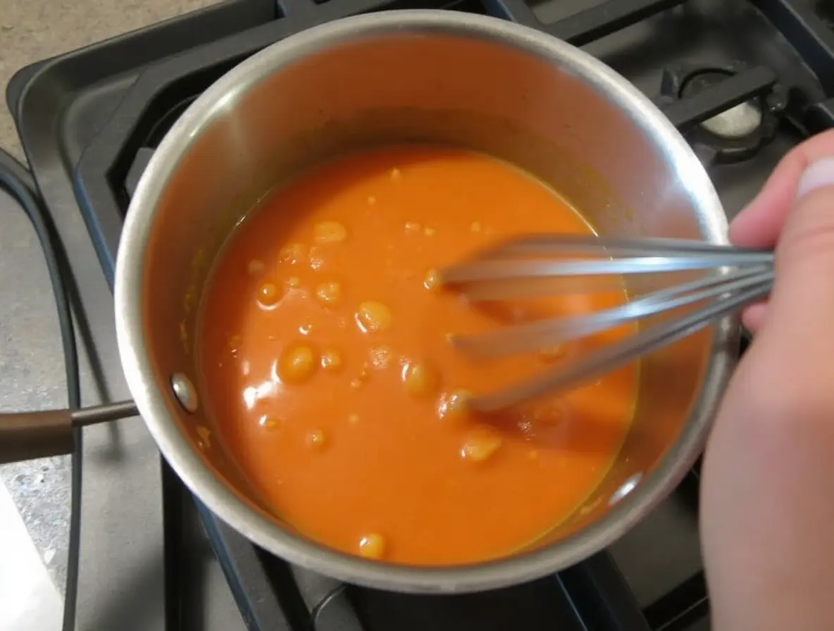 cooking-veganes-gelee-agar. preparing vegan Gelee with agar on stove