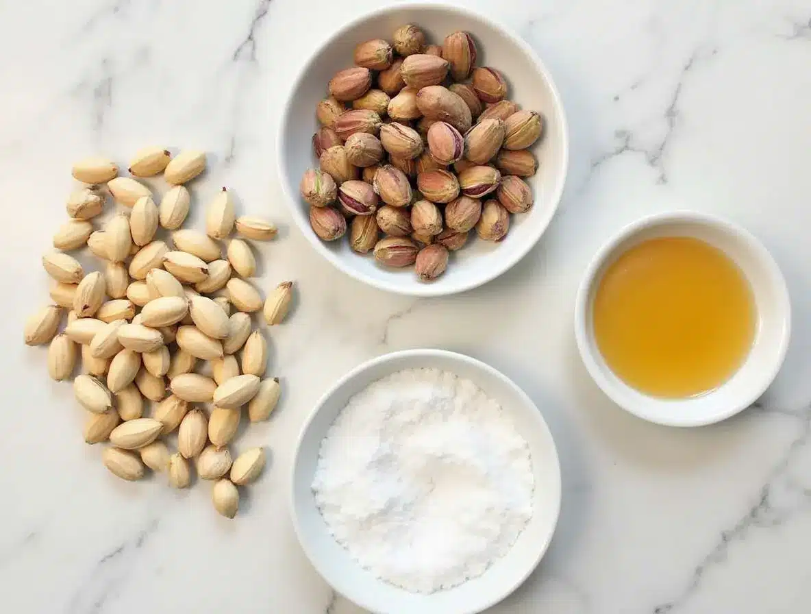 pistachio-butter-ingredients pistachio butter ingredients laid out