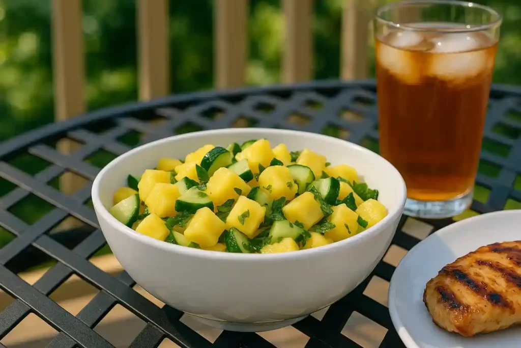 pineapple cucumber salad measured for how many grams in a half ounce