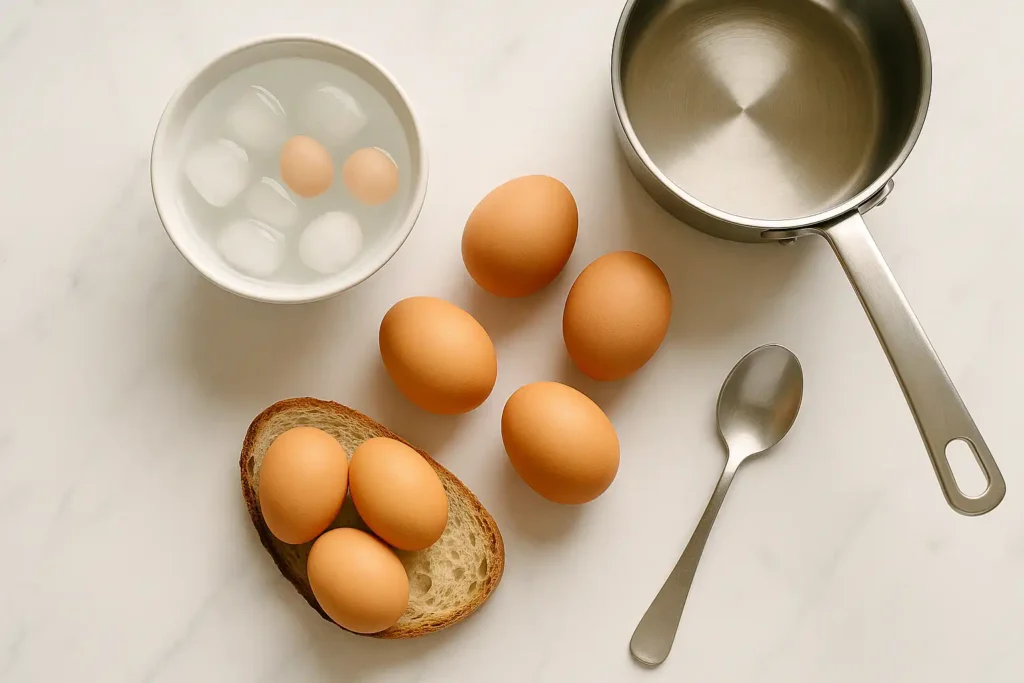 ingredients for making jammy eggs