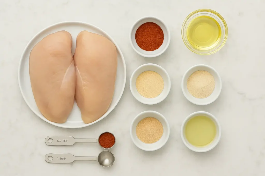 Ingredients for Air Fryer Chicken Breast