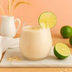 Recipe card and finished natural Ozempic drink beside ingredients