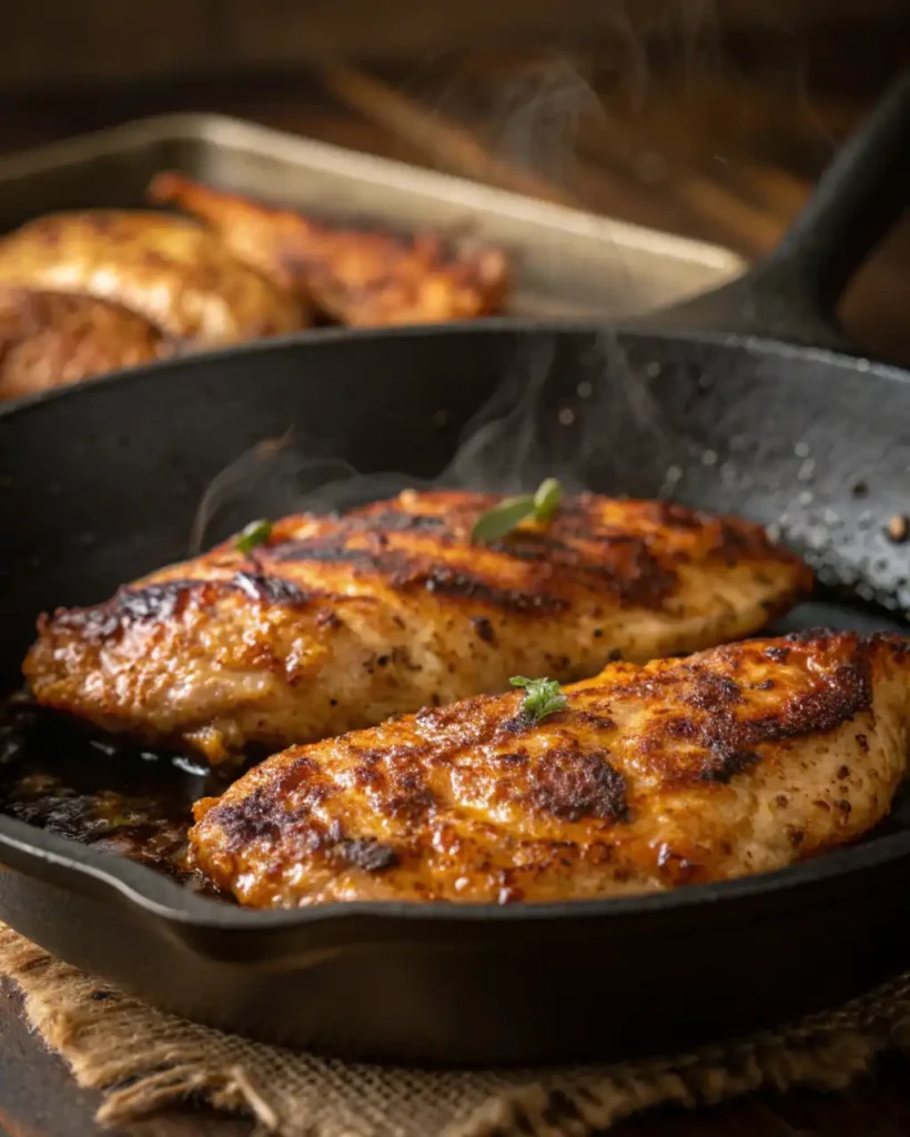 qdoba chicken recipe searing in skillet
