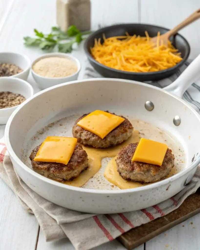 Shaping Big Mouth Bites beef patties