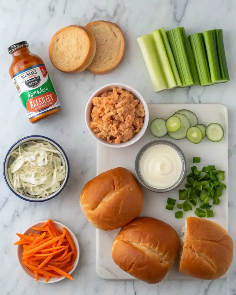 Ingredients for Buffalo Tuna Bun Copycat recipe